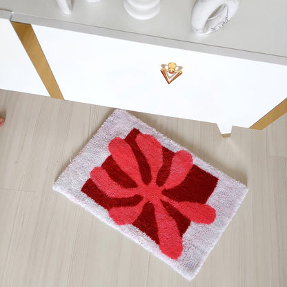 Flower Rug,Tufted Rug,Handmade Rug,Boho Rug,Bohemian Decor,Soft Tufted,Custom Fluffy Gift,Area Rug,Bedroom Rug,Custom Rug, Custom Gift