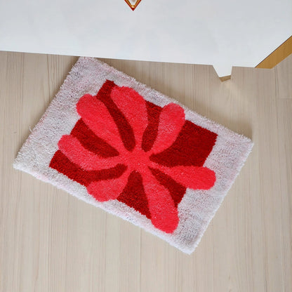 Flower Rug,Tufted Rug,Handmade Rug,Boho Rug,Bohemian Decor,Soft Tufted,Custom Fluffy Gift,Area Rug,Bedroom Rug,Custom Rug, Custom Gift