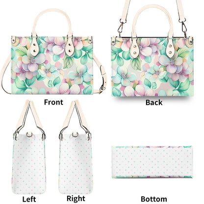 Pastel Dreams Flower Handbag. Spring handbag. Vegan Leather handbag. Womans Handbag. Gift for her. Crossbody. Shoulder bag