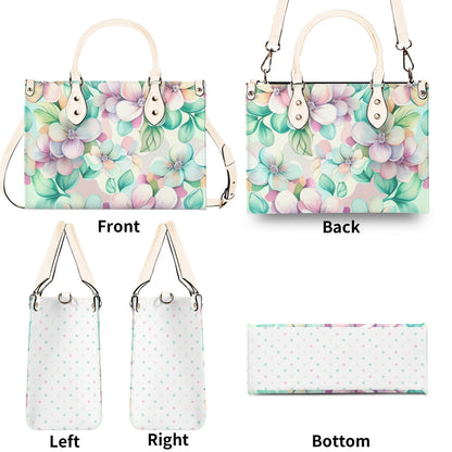 Pastel Dreams Flower Handbag. Spring handbag. Vegan Leather handbag. Womans Handbag. Gift for her. Crossbody. Shoulder bag