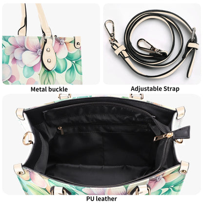 Pastel Dreams Flower Handbag. Spring handbag. Vegan Leather handbag. Womans Handbag. Gift for her. Crossbody. Shoulder bag