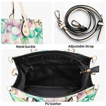 Pastel Dreams Flower Handbag. Spring handbag. Vegan Leather handbag. Womans Handbag. Gift for her. Crossbody. Shoulder bag