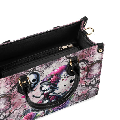 Gothic Fantasy Tote Handbag. Witchy Handbag, Waterproof PU Leather Tote, Top Handle Vegan Leather, Crossbody, Shoulder bag.