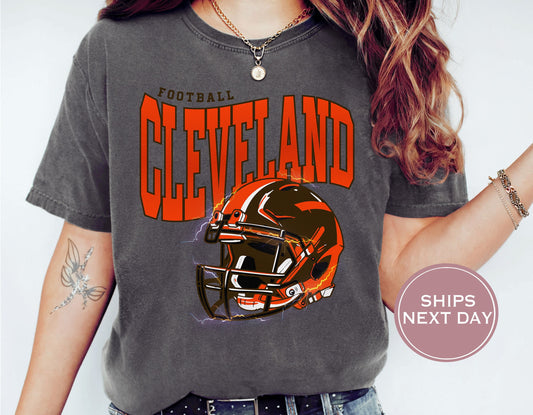 Retro Cleveland Football Shirt, Vintage Cleveland Football Shirt, Cleveland Football Shirt, Trendy Cleveland Football Shirt, Game Shirt
