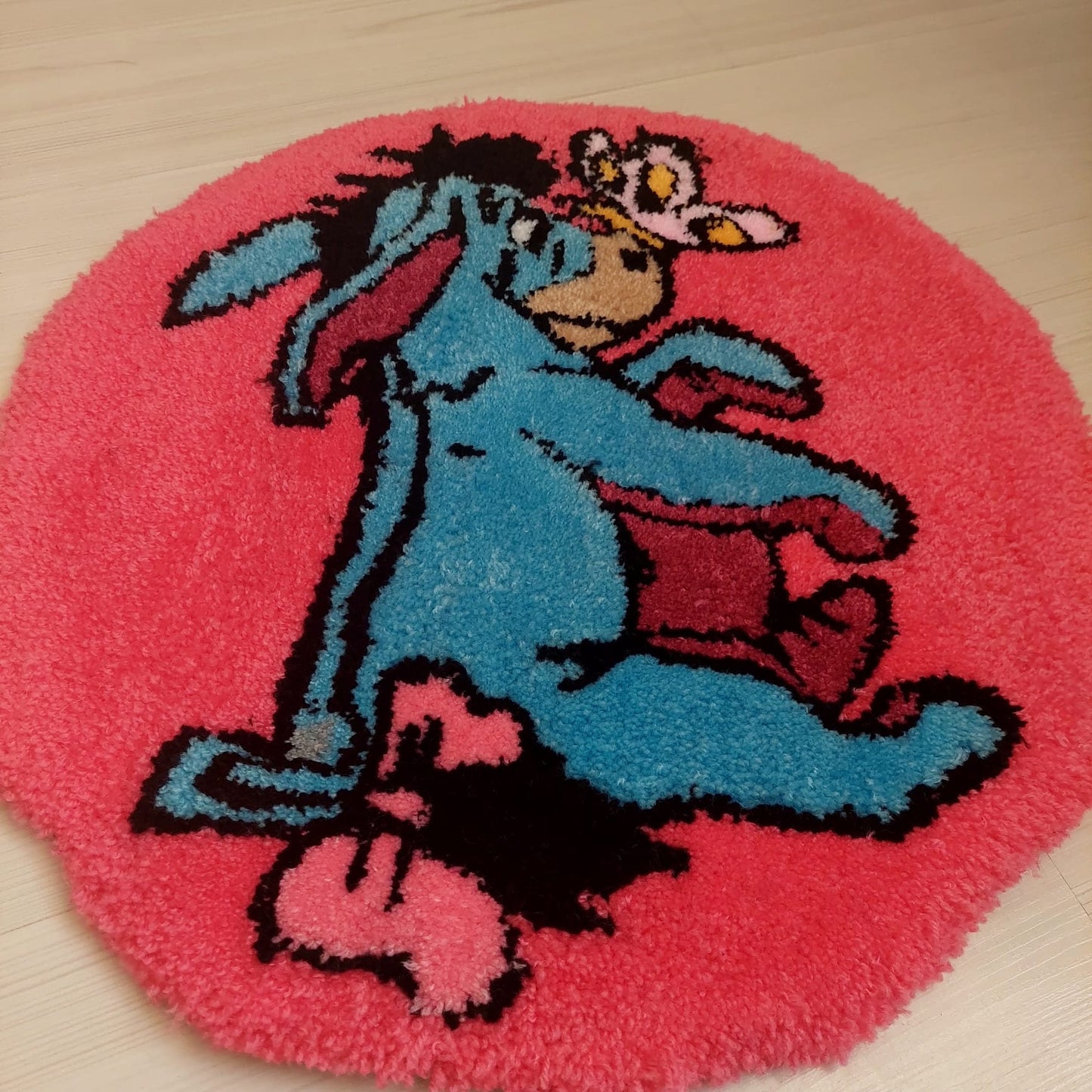 Winnie the Pooh Rug,Tufted Rug,Round Rug,Gift for Kids,Handame Rug,Kids Room Rug,Kids Room Decor,Cute Rug,Area Rug,Baby Room Rug,Custom Rug