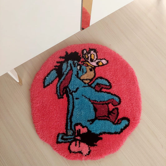 Winnie the Pooh Rug,Tufted Rug,Round Rug,Gift for Kids,Handame Rug,Kids Room Rug,Kids Room Decor,Cute Rug,Area Rug,Baby Room Rug,Custom Rug