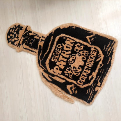 Alcohol Rug, Tufted Rug, Handmade Rug, Drink Rug, Vodka Rug, Wine Rug, Area Rug, Living Room Rug, Beer Rug,Whiskey Rug, Bar Decor,Home Decor