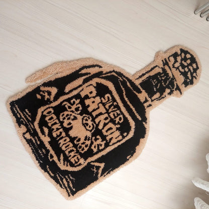 Alcohol Rug, Tufted Rug, Handmade Rug, Drink Rug, Vodka Rug, Wine Rug, Area Rug, Living Room Rug, Beer Rug,Whiskey Rug, Bar Decor,Home Decor