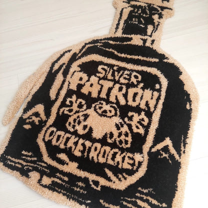 Alcohol Rug, Tufted Rug, Handmade Rug, Drink Rug, Vodka Rug, Wine Rug, Area Rug, Living Room Rug, Beer Rug,Whiskey Rug, Bar Decor,Home Decor