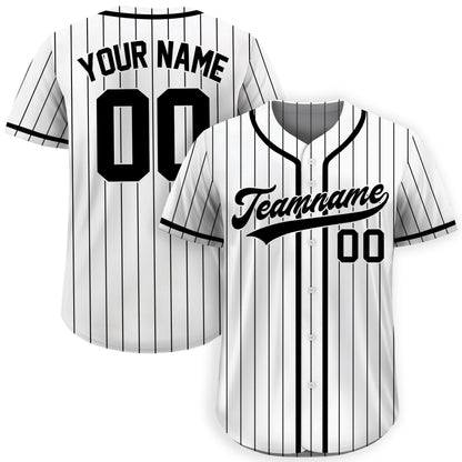 Custom Team Name Number Baseball Jersey Pinstripe, Custom Baseball Jersey for Men Women Youth Kid, Personalized Pinstripe Jersey Black White