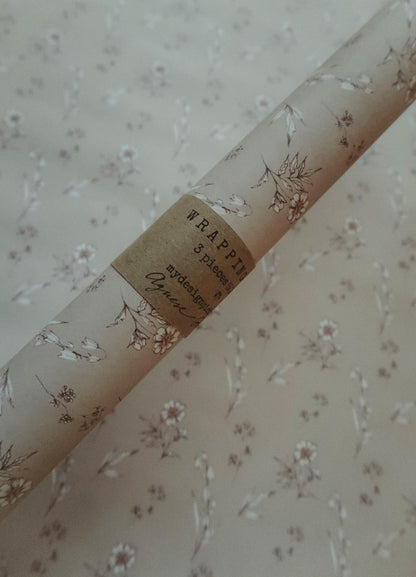 White flowers wrapping paper, Gift Wrap, gift wrapping paper, Gift Warp, Wrapping paper, gift paper, floral wrapping paper, flowers
