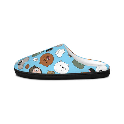 We Bare Bears Slippers | Grizzly Panda Ice Bear Indoor Slippers For Her For Him Cartoon Bears Cute Gift