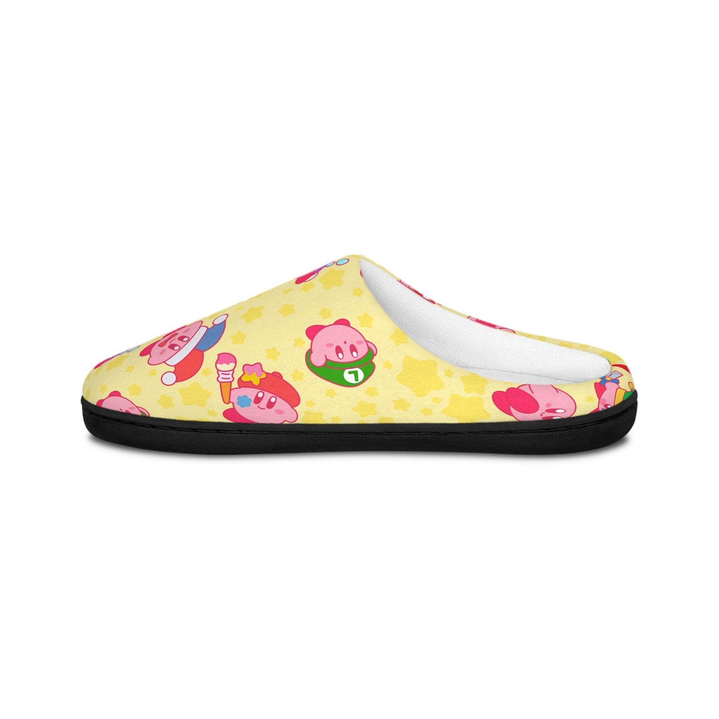 Kirby Slippers | Kirby Indoor Slippers Gift For Her For Him Yellow Pink Character Video Game Cute