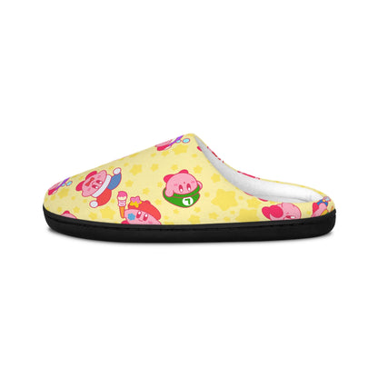 Kirby Slippers | Kirby Indoor Slippers Gift For Her For Him Yellow Pink Character Video Game Cute