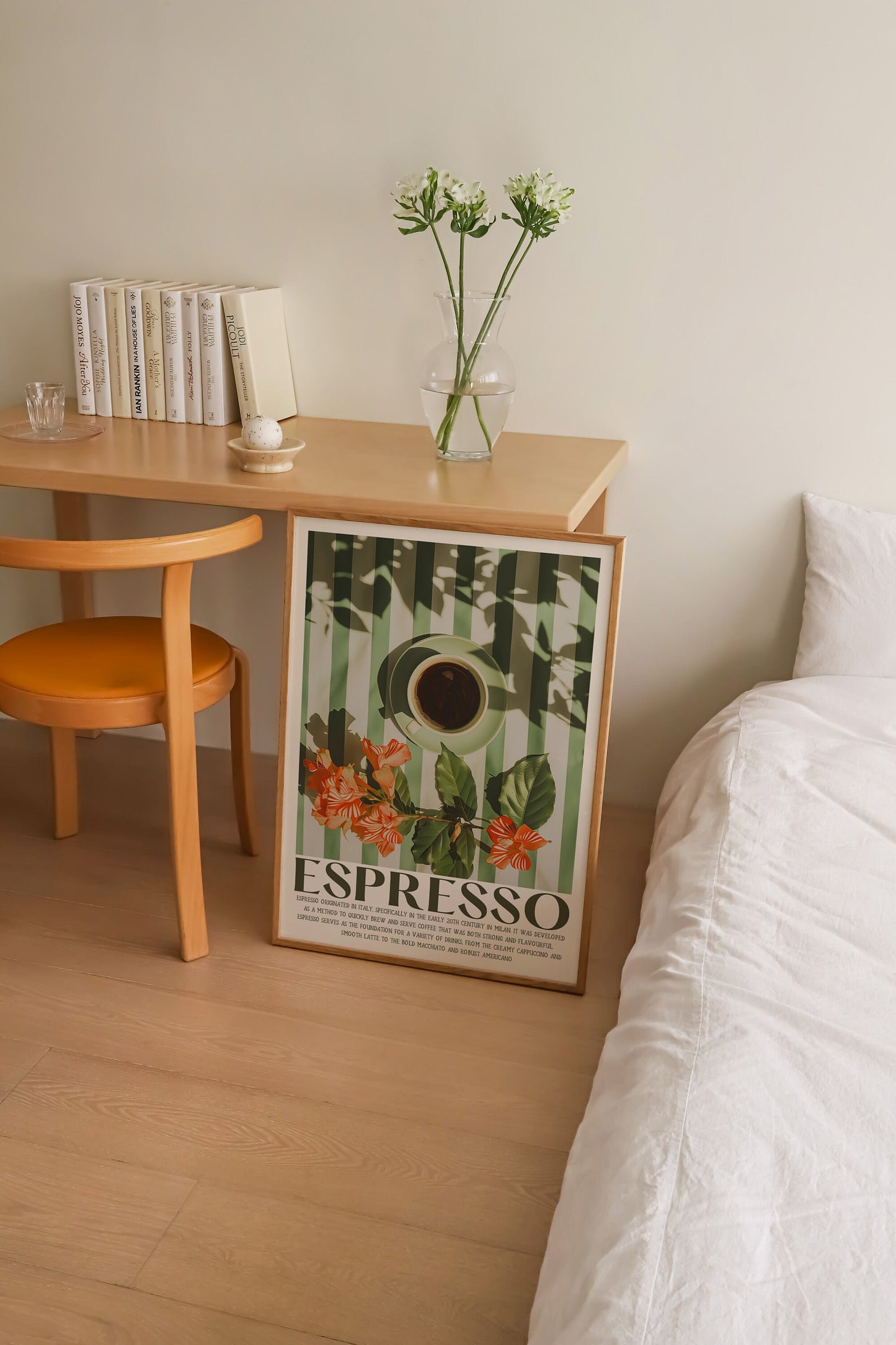 Espresso Coffee Print, Retro Vintage Kitchen Poster, Italian Coffee Art, Aesthetic Coffee Poster, Coffee Cup On Table, Cafe Art, 70s 80s 90s