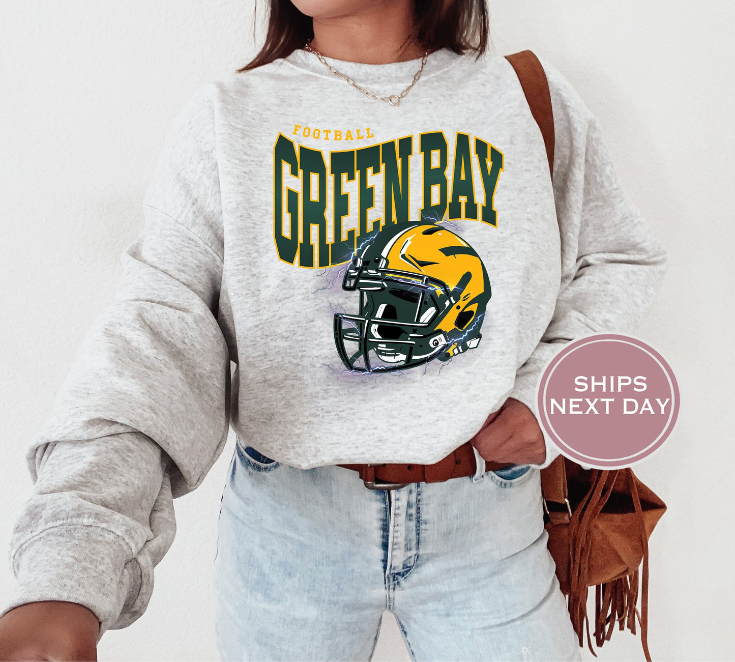 Green Bay Football Sweatshirt, Vintage Green Bay Crewneck, Retro Green Bay Sweatshirt, Green Bay Varsity Sweatshirt, Green Bay Long Sleeve