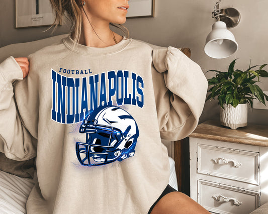 Indianapolis Football Sweatshirt, Vintage Indianapolis Crewneck, Retro Indianapolis Sweatshirt, Indianapolis Varsity Sweatshirt, Football