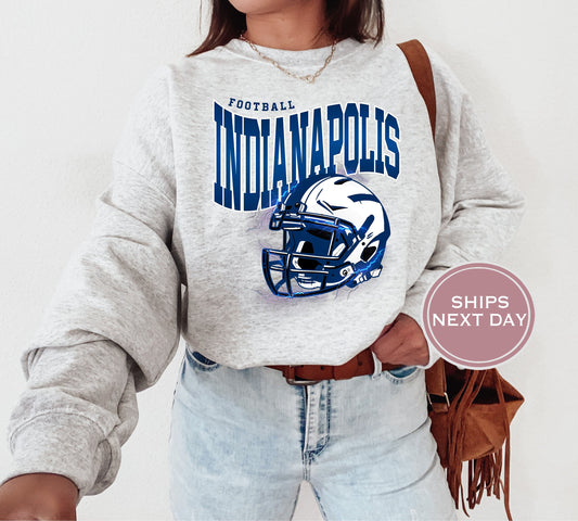 Indianapolis Football Sweatshirt, Vintage Indianapolis Crewneck, Retro Indianapolis Sweatshirt, Indianapolis Varsity Sweatshirt, Football