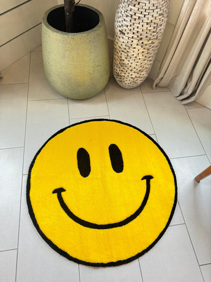 Smiley Face Area Rug , Fun Dorm Room Decor , Happy Face Area Rug , Funky room decor , Trendy room decor .