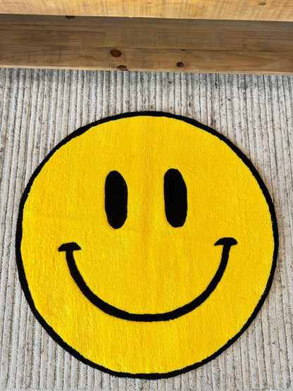 Smiley Face Area Rug , Fun Dorm Room Decor , Happy Face Area Rug , Funky room decor , Trendy room decor .