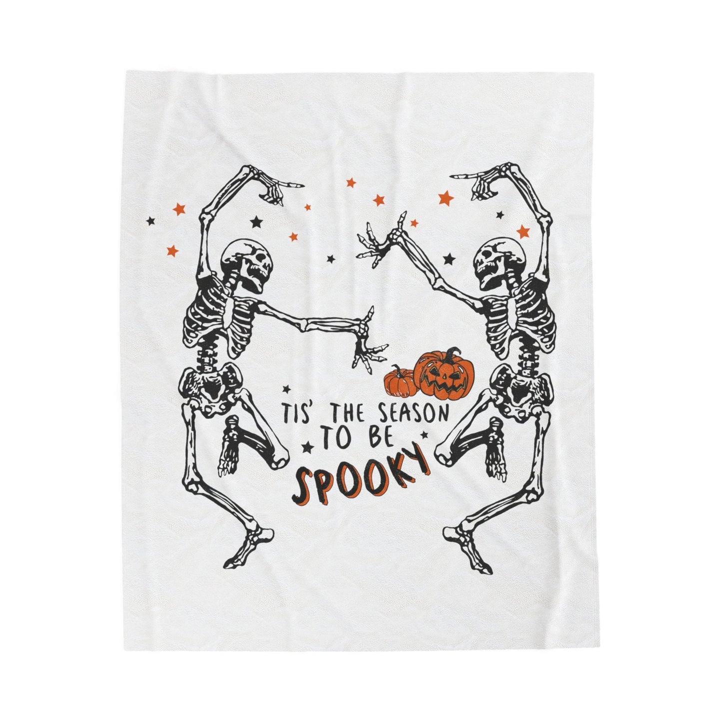 Halloween skeleton blanket, fall blanket funny skeleton blanket Halloween gift custom halloween gift blanket Velveteen Plush Blanket