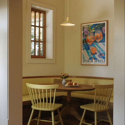 Aperol Spritz Print, Retro Italian Travel Cocktail Print, Kitchen Poster, Trendy Italian Wall Art, Modern Vintage Summer, Bar Cart Art