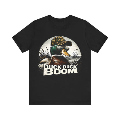 Duck Duck Boom Hunter T-Shirt: Mallard Camo Hunting Tee