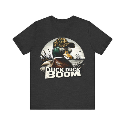 Duck Duck Boom Hunter T-Shirt: Mallard Camo Hunting Tee
