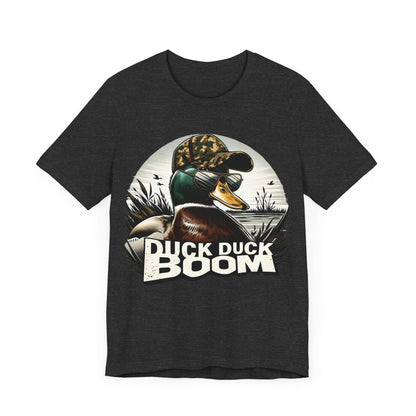 Duck Duck Boom Hunter T-Shirt: Mallard Camo Hunting Tee