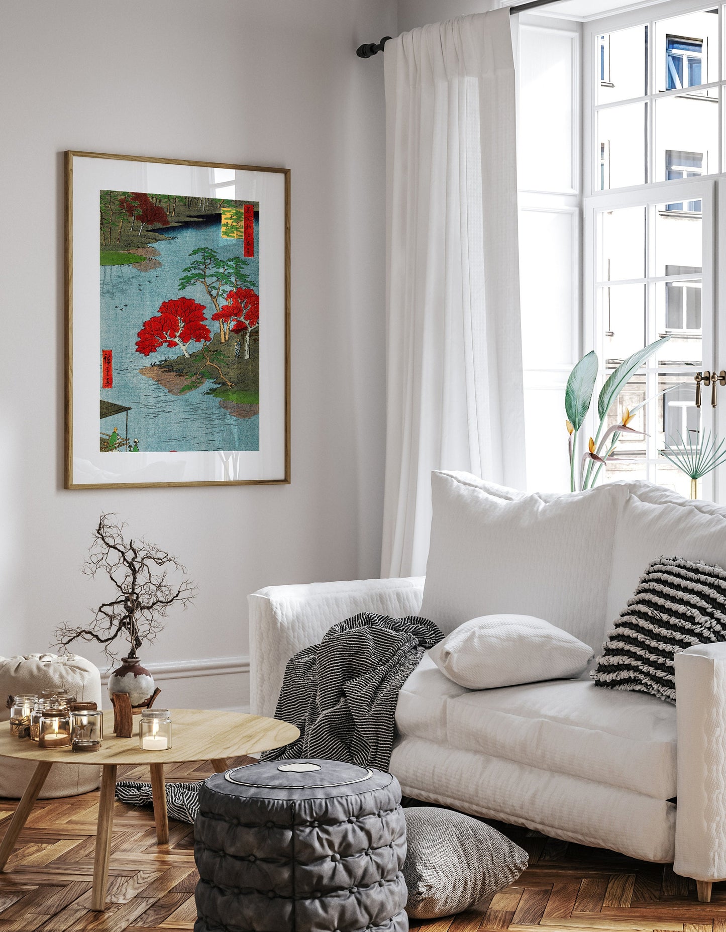 Utagawa Hiroshige Autumn at Akida Poster, Japanese Print, Japanese VIntage Wall Art, Japanese Art Print, Japanese vintage print, Gift idea