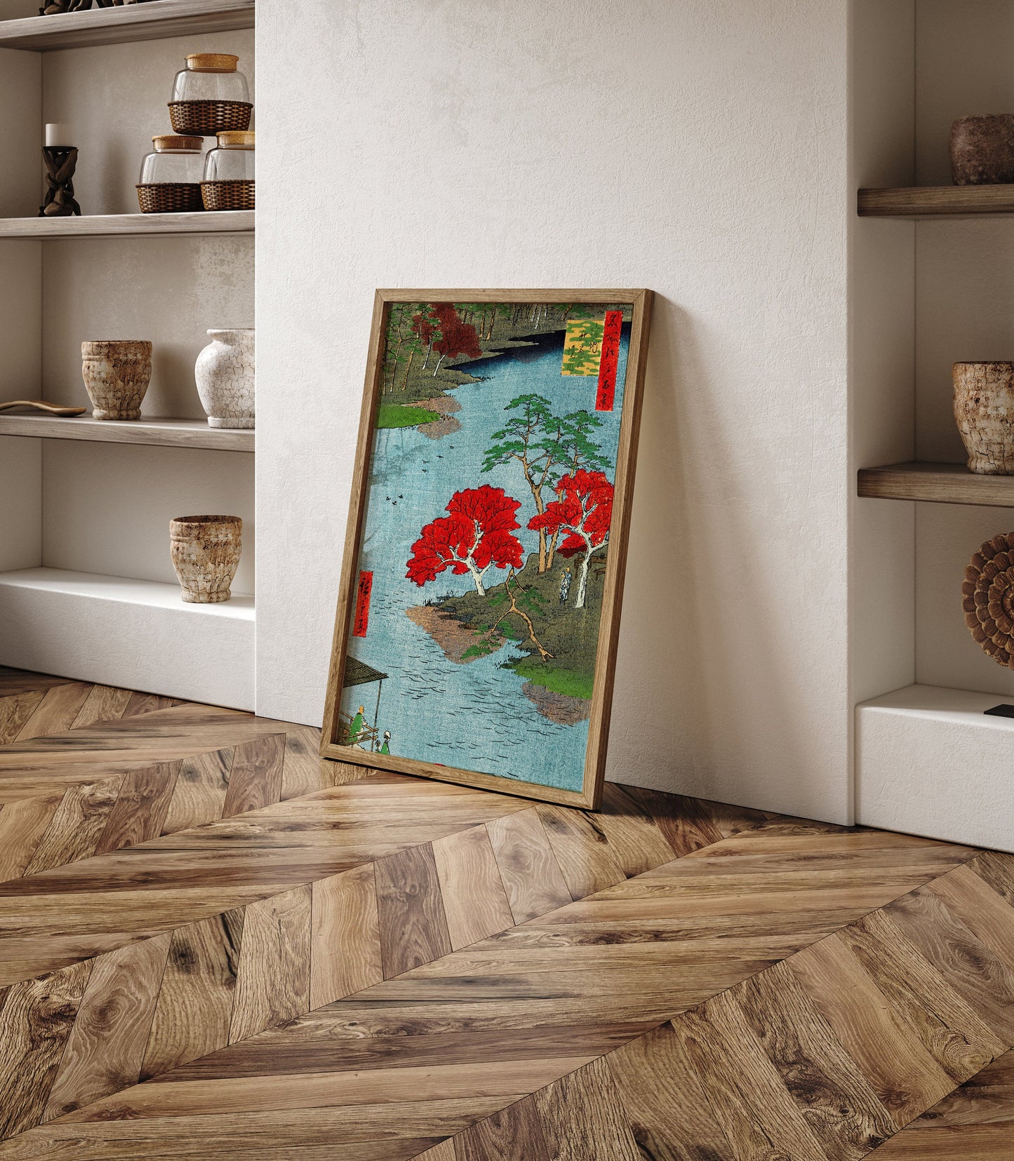 Utagawa Hiroshige Autumn at Akida Poster, Japanese Print, Japanese VIntage Wall Art, Japanese Art Print, Japanese vintage print, Gift idea