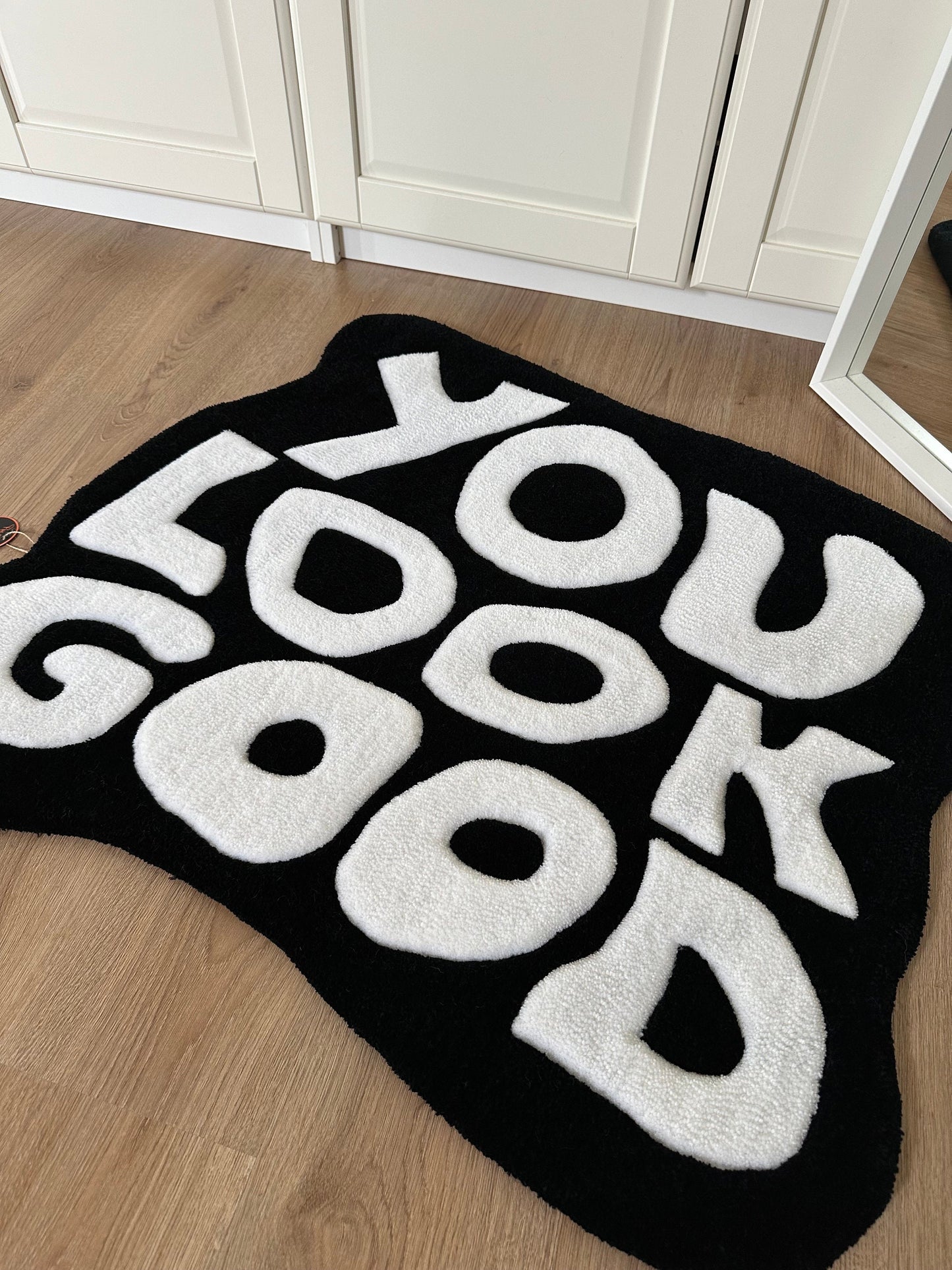 Handmade Tufted Rug: Custom Writing, Personalized Rug