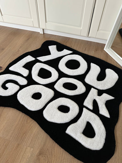 Handmade Tufted Rug: Custom Writing, Personalized Rug