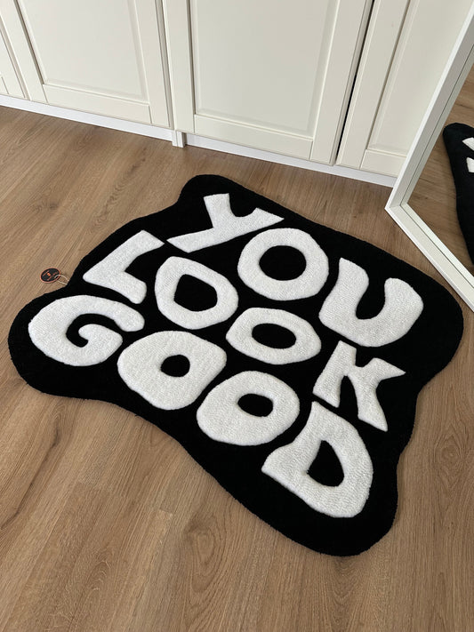 Handmade Tufted Rug: Custom Writing, Personalized Rug