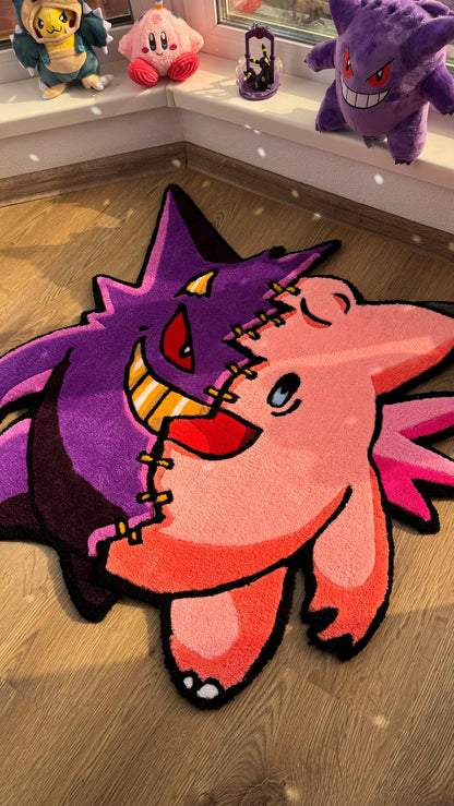 Handmade tufting rug with movable parts | tufting rug | custom rug