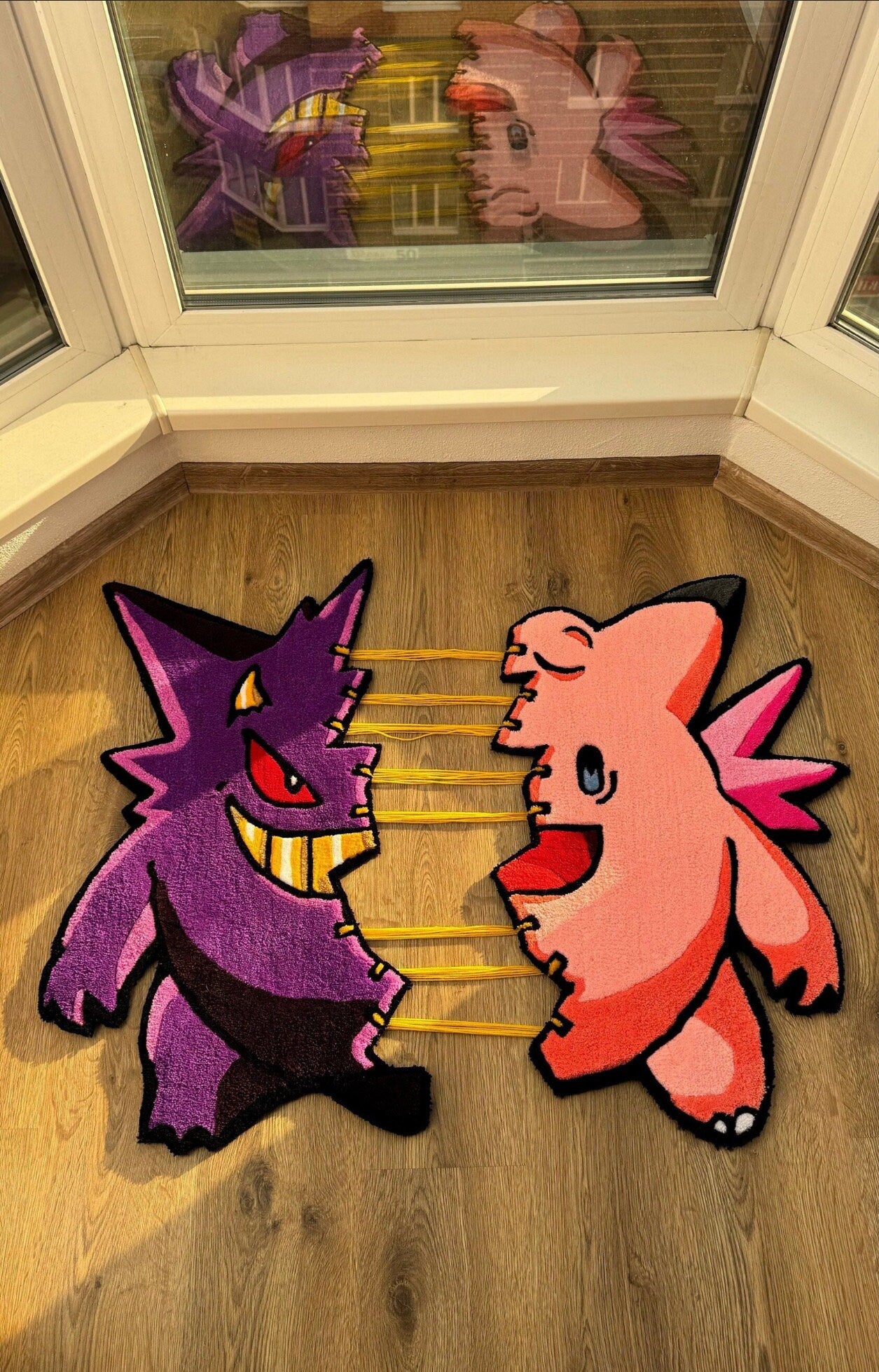 Handmade tufting rug with movable parts | tufting rug | custom rug