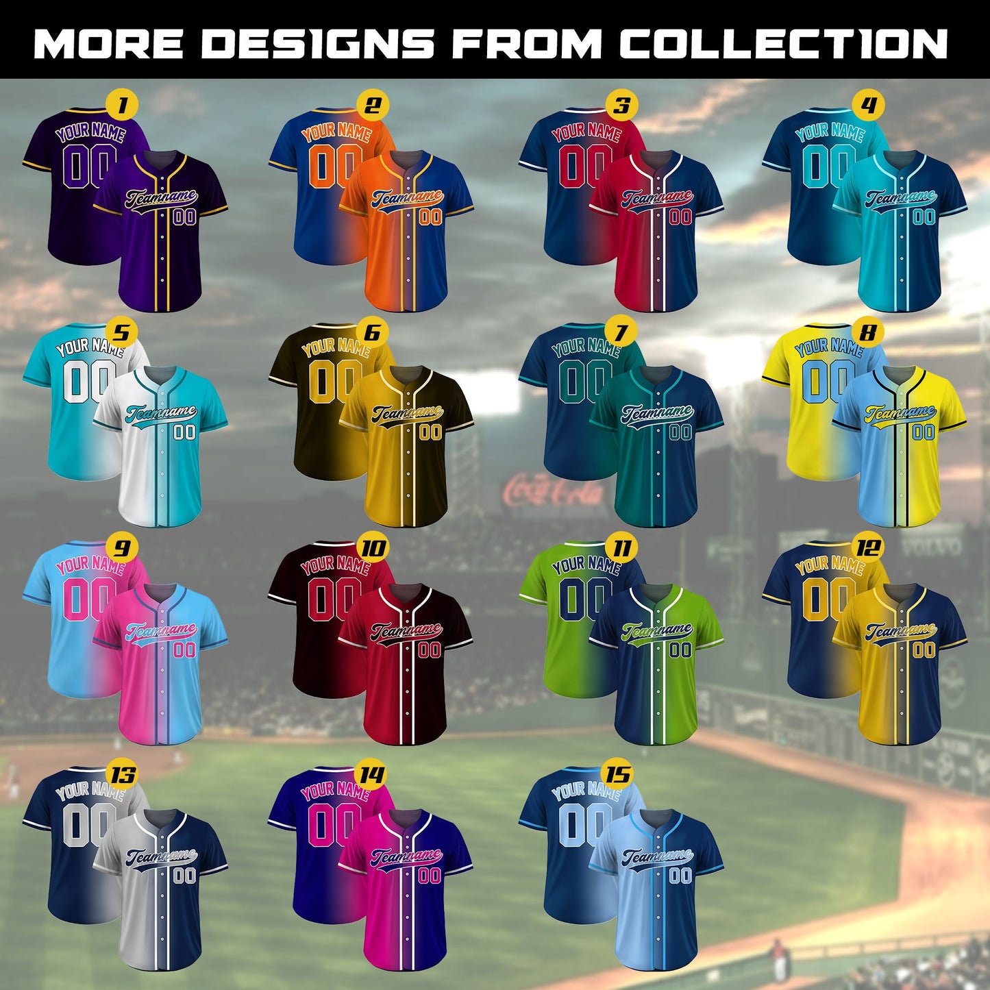 Custom Baseball Jersey Gradient with Teamname Name Number, Custom Jersey Shirt for Men Women Youth Kid, Gift for Baseball Fans Navy Gray