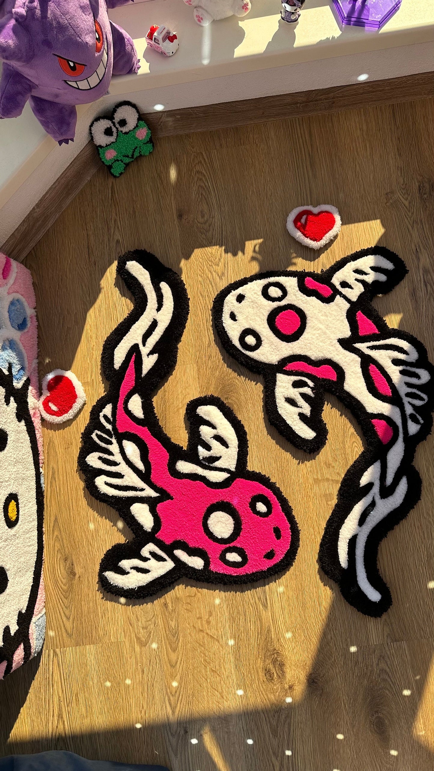 Custom Koi Yin Yang fish tufting handmade rug