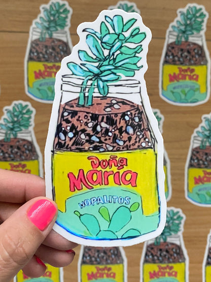 Rasquachismo Nopalitos Succulent | Large 5" Sticker Decal | Water-Resistant | Latino Plants