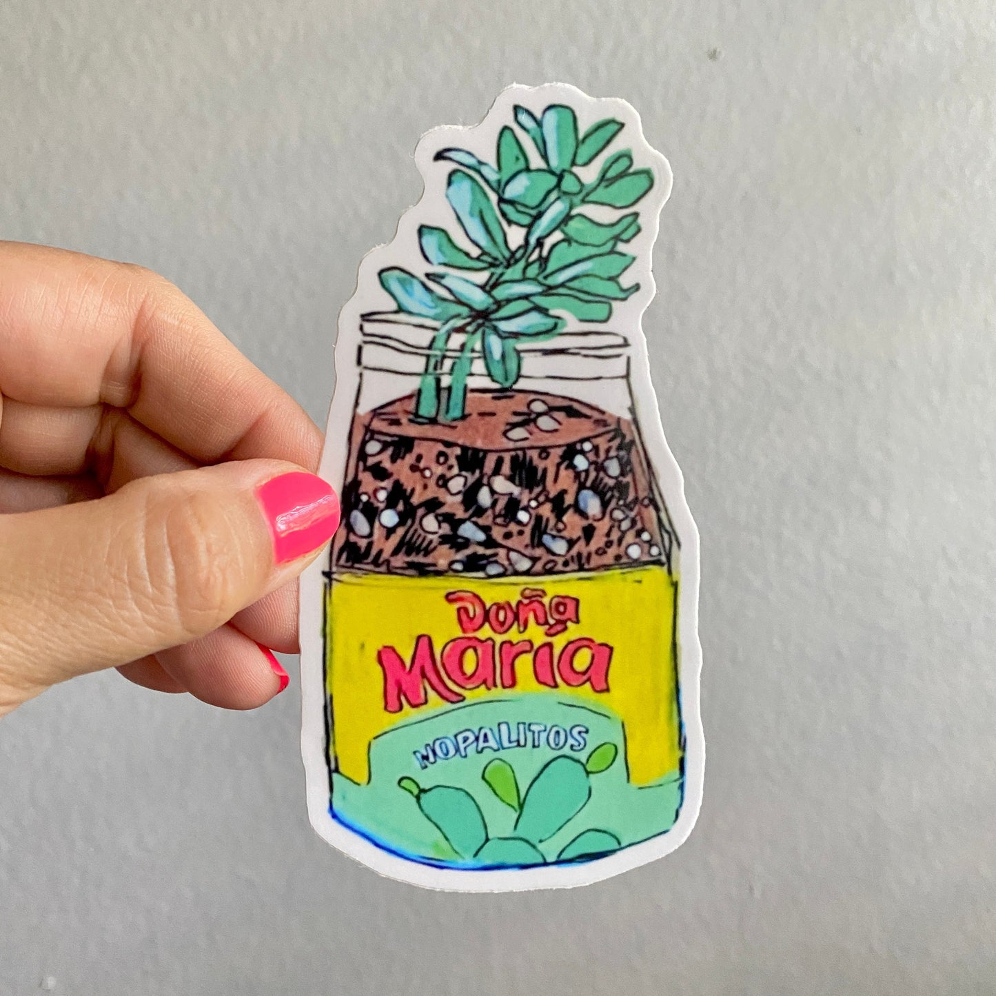 Rasquachismo Nopalitos Succulent | Large 5" Sticker Decal | Water-Resistant | Latino Plants