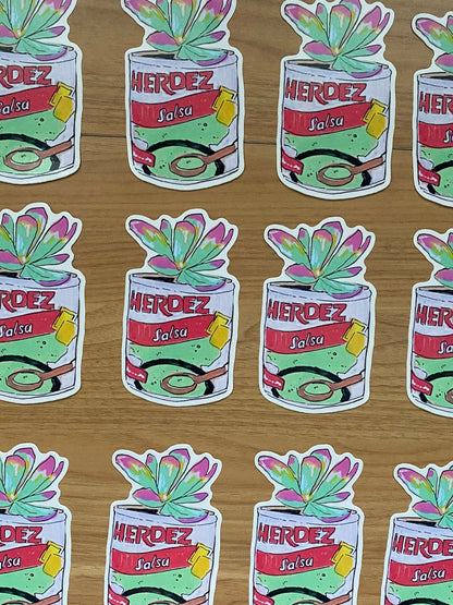 Rasquachismo Salsa Succulent | Large 5" Sticker Decal | Water-Resistant | Latino Plants in Cans