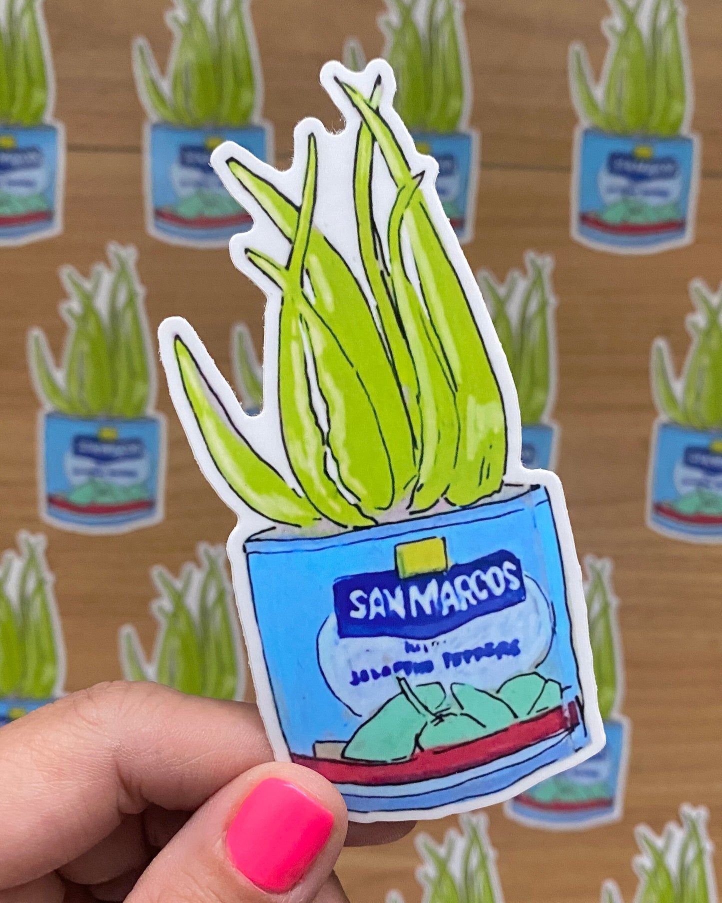 Rasquachismo Jalapeno Succulent | Large 5" Sticker Decal | Water-Resistant | Latino Plants in Cans