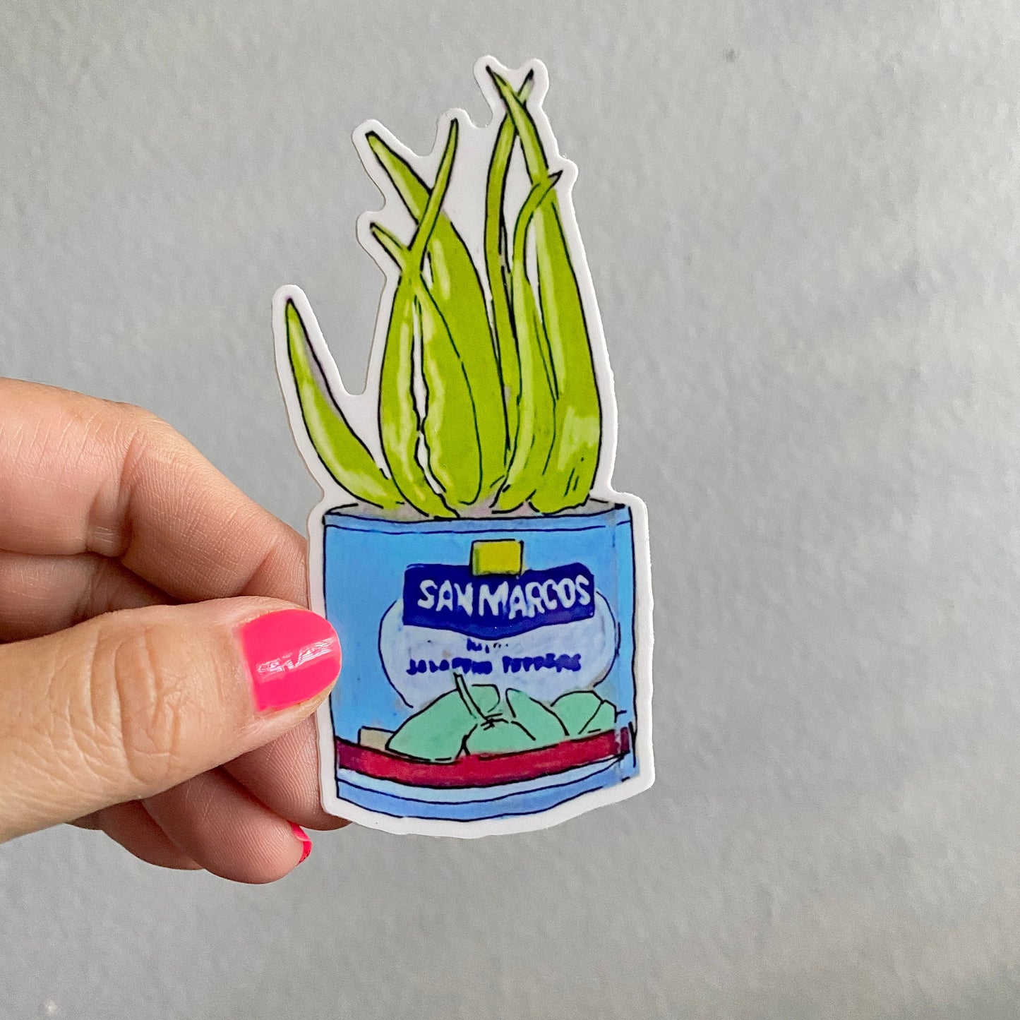 Rasquachismo Jalapeno Succulent | Large 5" Sticker Decal | Water-Resistant | Latino Plants in Cans