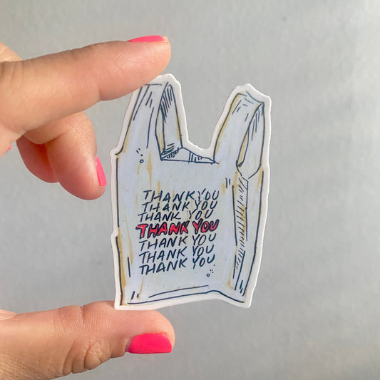 Grocery Bag Icon | 3" Sticker Decal | Water-Resistant | Grocery Shopper Tote