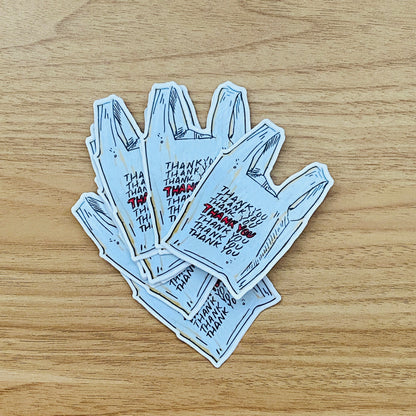 Grocery Bag Icon | 3" Sticker Decal | Water-Resistant | Grocery Shopper Tote