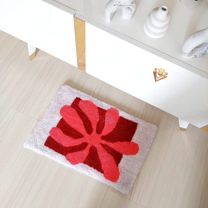 Flower Rug,Tufted Rug,Handmade Rug,Boho Rug,Bohemian Decor,Soft Tufted,Custom Fluffy Gift,Area Rug,Bedroom Rug,Custom Rug, Custom Gift