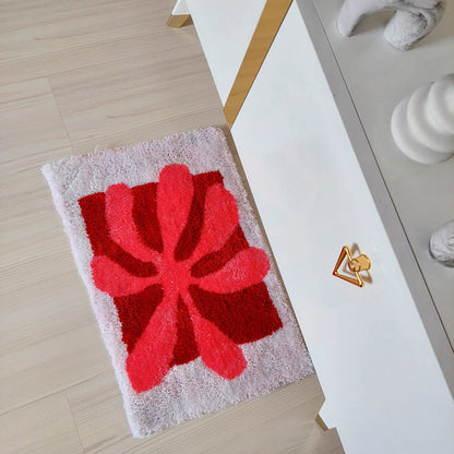 Flower Rug,Tufted Rug,Handmade Rug,Boho Rug,Bohemian Decor,Soft Tufted,Custom Fluffy Gift,Area Rug,Bedroom Rug,Custom Rug, Custom Gift