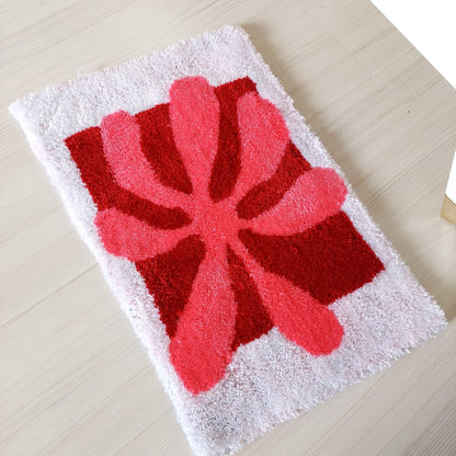 Flower Rug,Tufted Rug,Handmade Rug,Boho Rug,Bohemian Decor,Soft Tufted,Custom Fluffy Gift,Area Rug,Bedroom Rug,Custom Rug, Custom Gift