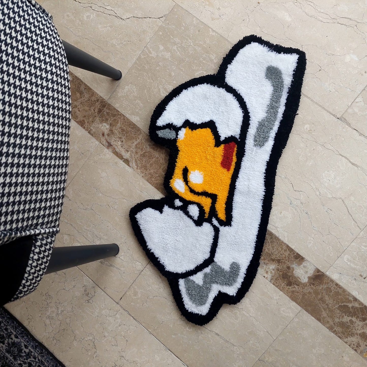 Funny Rug,Cute Hand Tufted Egg RugCute Tuft Rug,Custom Tuft Rug,100% Acrylic Soft Rug,Hand Tuft Egg Rug,Area Rug, Modern Rug, Handmade Decor