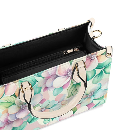 Pastel Dreams Flower Handbag. Spring handbag. Vegan Leather handbag. Womans Handbag. Gift for her. Crossbody. Shoulder bag